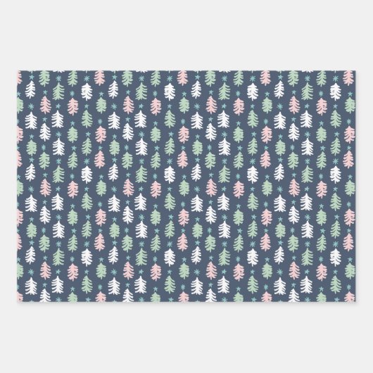 Winter Blue Wrapping Paper Sheets (Voorkant)