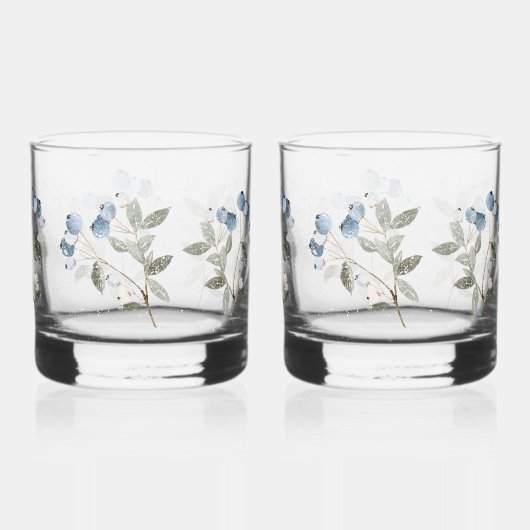 Winter Blueberry Botanical Whisky Glas (Achterkant)
