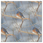 Winter Bluebird Animal Natuur Pattern Stof (Close Up)
