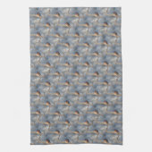 Winter Bluebird Animal Natuur Pattern Theedoek (Verticaal)