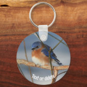 Winter Bluebird Animal Personalized Sleutelhanger (Achterkant)
