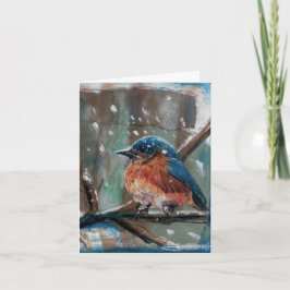 Winter Bluebird Art Bedankkaart