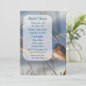 Winter Bluebird Art Vrijgezellenfeest Invite Kaart (Staand voorkant)