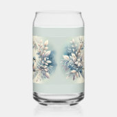 Winter Bluebird Berry Wreath Blikvorm Glas (Links)