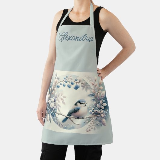 Winter Bluebird Berry Wreath Schort (Insitu)