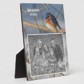 Winter Bluebird Creëer Uw eigen foto Fotoplaat (Zijkant)