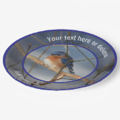 Winter Bluebird Gepersonaliseerde Partij Papieren Bordje (Gekanteld)