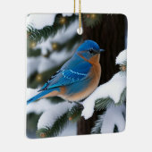 Winter Bluebird Keramisch Ornament (Rechts)