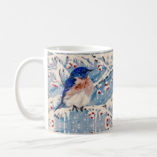 Winter Bluebird Koffiemok (Links)
