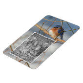 Winter Bluebird Lijst Creëer Uw eigen foto Magneet (Linkerzijde)