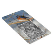 Winter Bluebird Lijst Creëer Uw eigen foto Magneet (Rechterzijde)