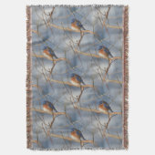 Winter Bluebird Natuur Art Pattern Deken (Voorkant Verticaal)