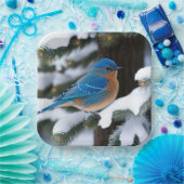 Winter Bluebird Papieren Bordje (Feest)
