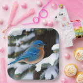 Winter Bluebird Papieren Bordje (Feest)