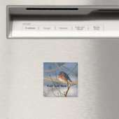 Winter Bluebird Personalized Animal Magneet (Insitu (Vaatwasser))