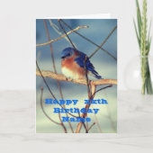 Winter Bluebird Personalized Birthday Kaart (Voorkant)