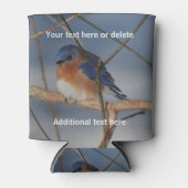 Winter Bluebird Personalized Blikjeskoeler (Voorkant)