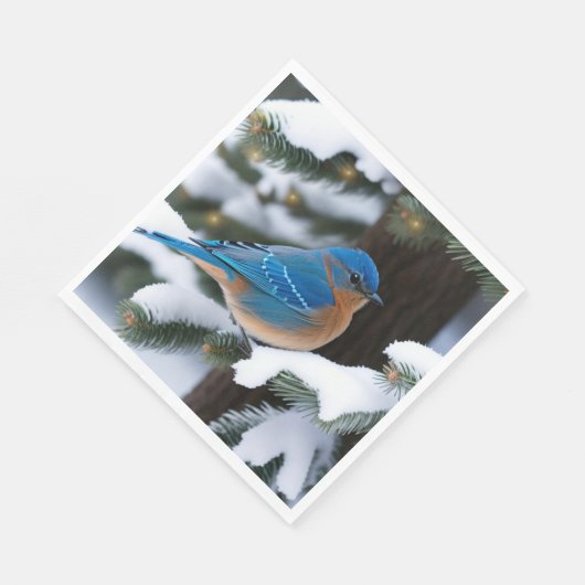 Winter Bluebird Servet (Hoek)