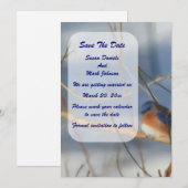 Winter Bluebird Wedding  Save The Date (Voorkant / Achterkant)