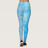 Winter Blues Bright Pastel Abstract Leggings (Achterkant)