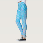 Winter Blues Bright Pastel Abstract Leggings (Links)