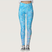Winter Blues Bright Pastel Abstract Leggings (Voorkant)