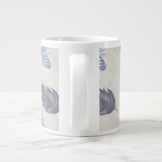 Winter Blues Grote Koffiekop (Achterkant)