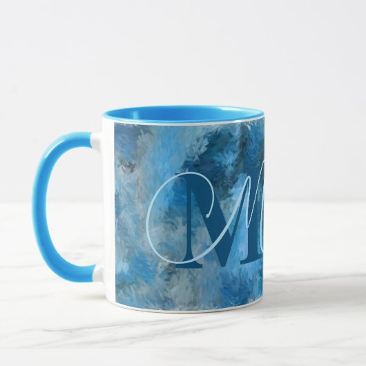 Winter Blues Impressions Monogrammed Mok (Links)