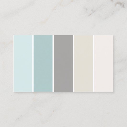 Winter Blues kleurenblokken Visitekaartje (Achterkant)