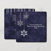 Winter Blues Party Kaart (Voorkant / Achterkant)