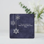 Winter Blues Party Kaart (Staand voorkant)