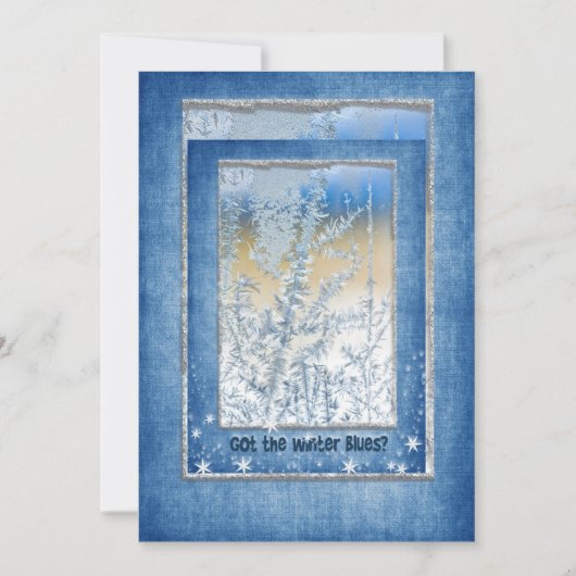 Winter Blues Party Kaart (Voorkant)