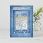 Winter Blues Party Kaart (Staand voorkant)