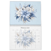 Winter Blues Waterverf Bloemen 20xx Kalender (Feb 2026)
