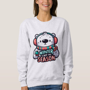 Winter Blues: Whimsical Cartoon IJsbeer Trui