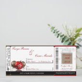 Winter Blur Boarding Pass huwelijksuitnodiging Kaart (Staand voorkant)