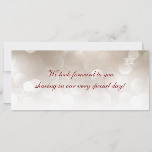 Winter Blur Boarding Pass huwelijksuitnodiging Kaart (Achterkant)