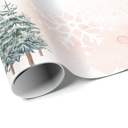 Winter Blush Baby shower Wrapping Paper Cadeaupapier (Rol Hoek)
