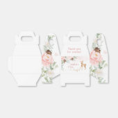 Winter blush roze eerste verjaardag hert bedankdoosjes (Uitgevouwen)