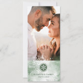 Winter Boarding Pass bestemming bruiloft Kaart (Achterkant)