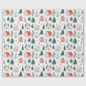 Winter Boerderij Christmas Wrapping Paper - Rustie Cadeaupapier (Vlak)