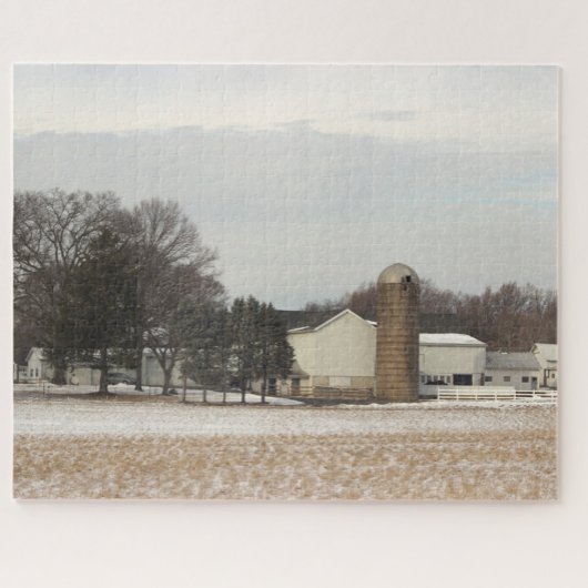 Winter Boerderij Fotopuzzel Legpuzzel