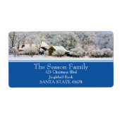 Winter boerderij Holiday - Adres Etiket (Voorkant)