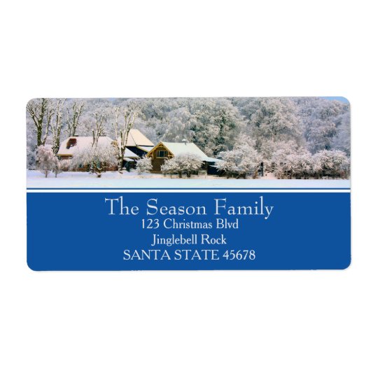 Winter boerderij Holiday - Adres Etiket (Voorkant)