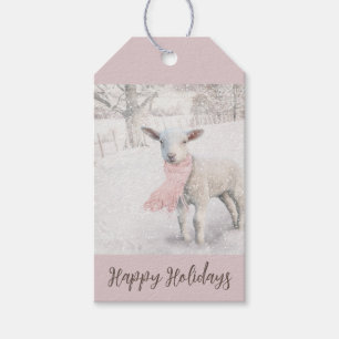 Winter Boerderij Theme Holiday Gift Labels Cadeaulabel