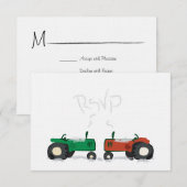Winter Boerderij Wedding RSVP-kaart RSVP Kaartje (Voorkant / Achterkant)