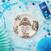 Winter Boerderijdieren Kerstmis Papieren Bordje (Feest)