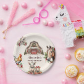 Winter Boerderijdieren Kerstmis Papieren Bordje (Feest)