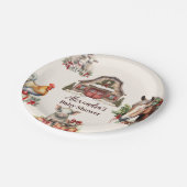 Winter Boerderijdieren Kerstmis Papieren Bordje (Gekanteld)