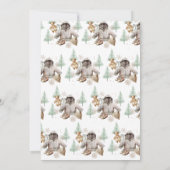 Winter Boho Babykleding Baby shower Kaart (Achterkant)